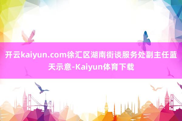 开云kaiyun.com徐汇区湖南街谈服务处副主任蓝天示意-Kaiyun体育下载